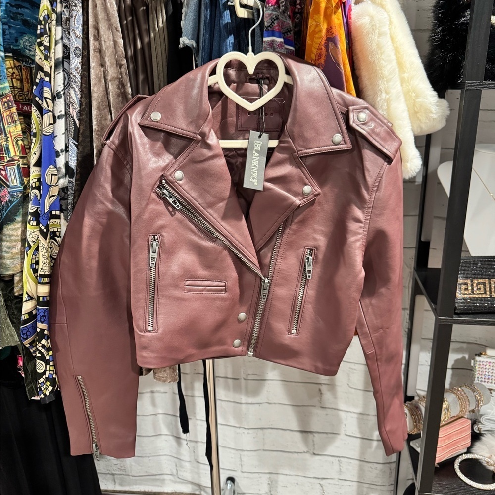 402. Blank NYC Leatherette Moto Jacket XS NWT - Picture 5 of 7